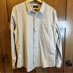 Threadbare Classic Gray Patterned Men's Dress Shirt